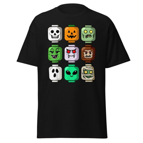 Halloween Building Brick Head Pumpkin Ghost Zombie Boys T-Shirt