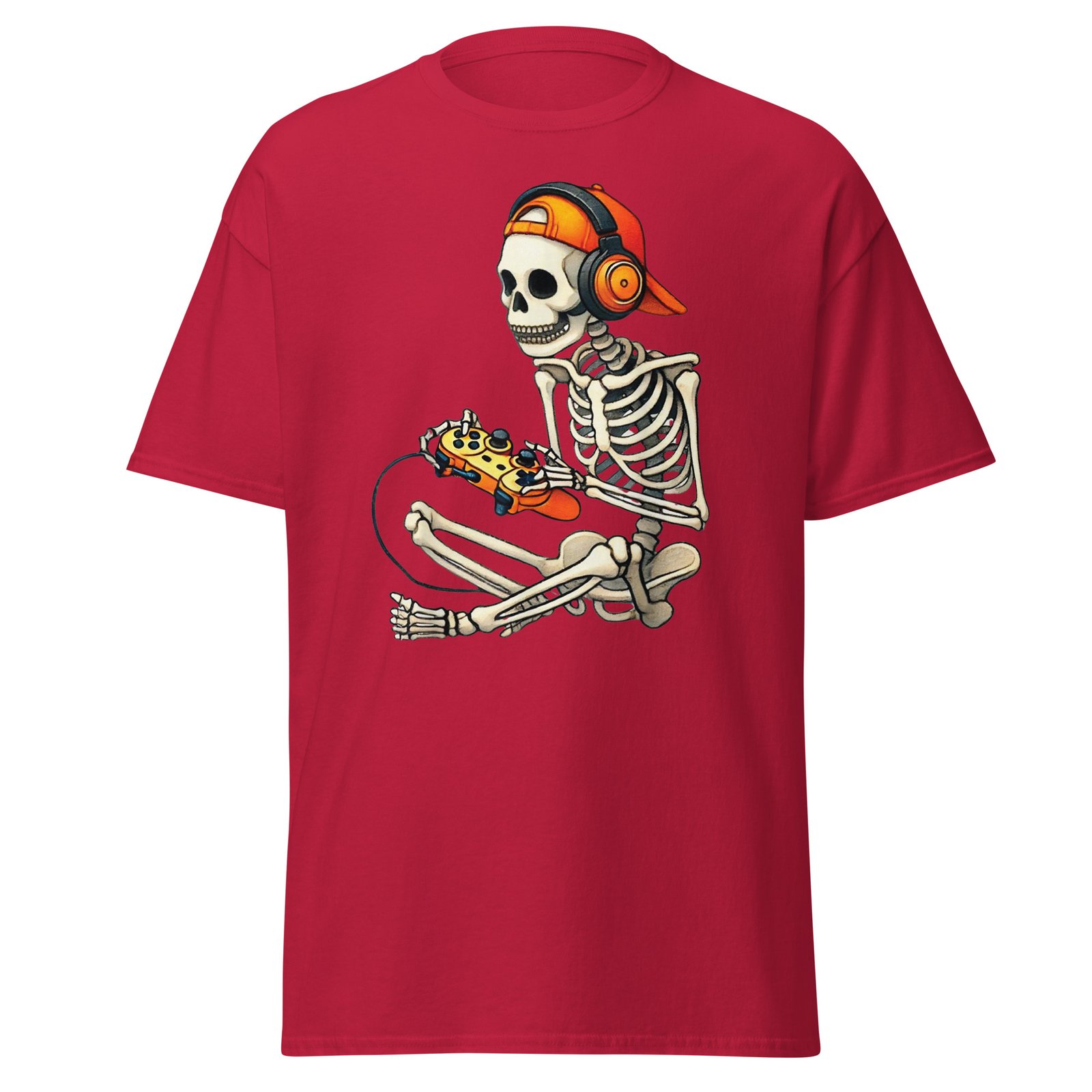 Halloween Skeleton Gamer Video Gaming Boys Men Tees T-Shirt - Image 8