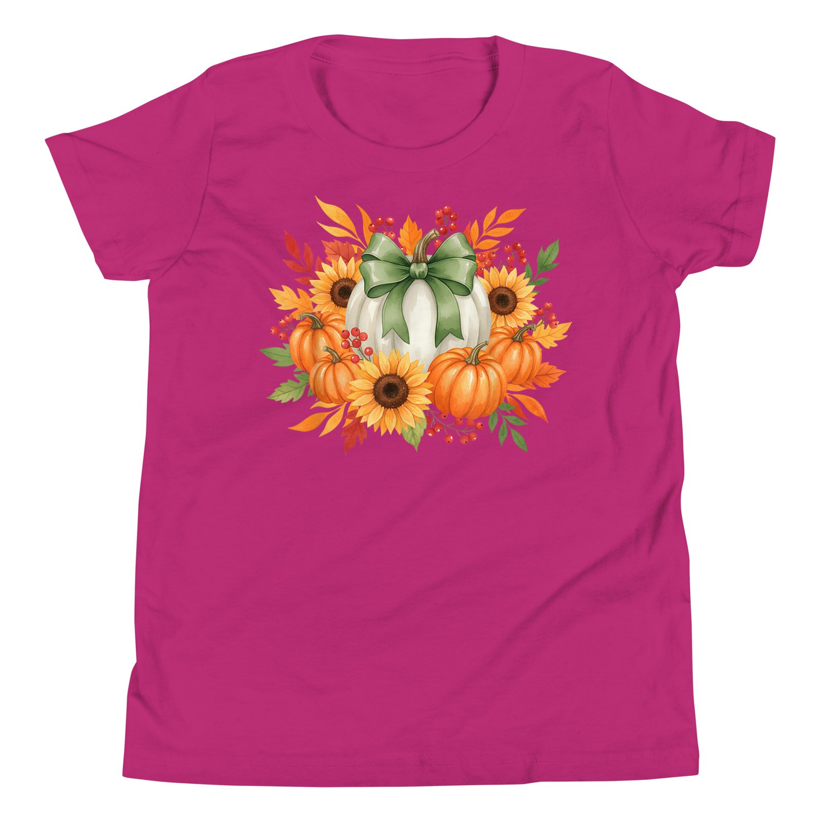 Sunflower Pumpkin Bouquet Fall Thanksgiving Autumn Holiday T-Shirt - Image 8