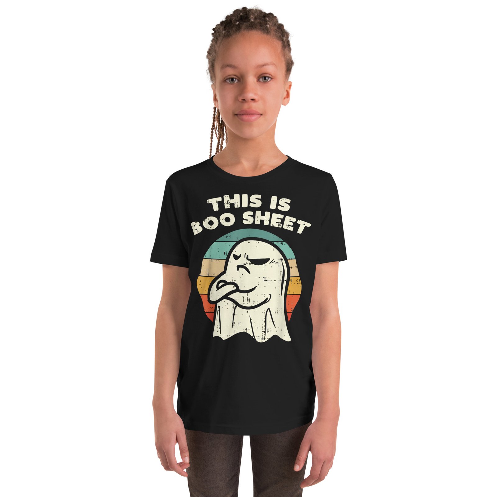 This Is Boo Sheet Ghost Retro Halloween Costume Men Women T-Shirt - Image 2