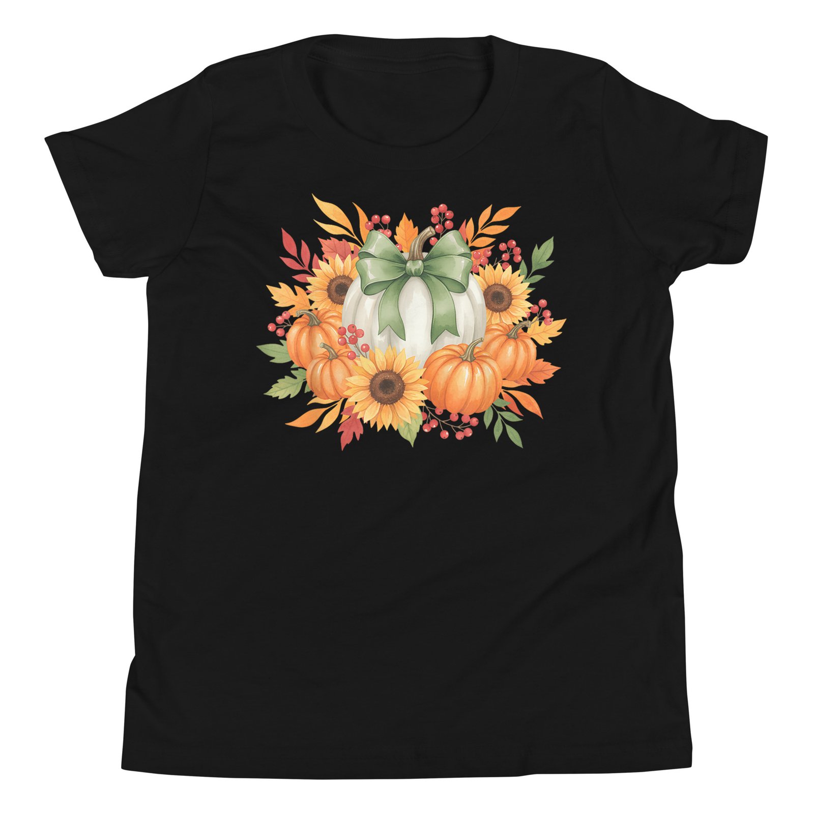 Sunflower Pumpkin Bouquet Fall Thanksgiving Autumn Holiday T-Shirt
