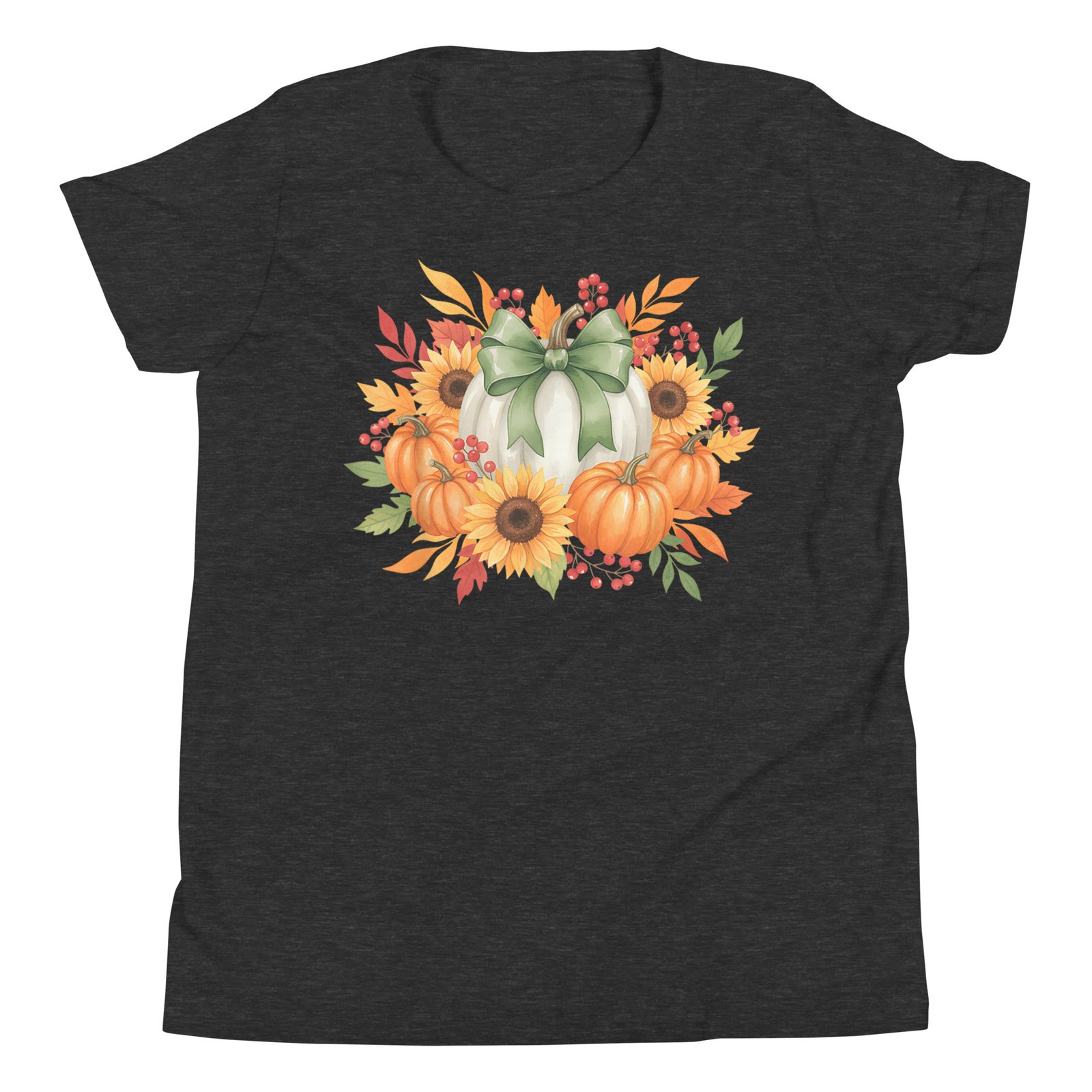 Sunflower Pumpkin Bouquet Fall Thanksgiving Autumn Holiday T-Shirt - Image 6