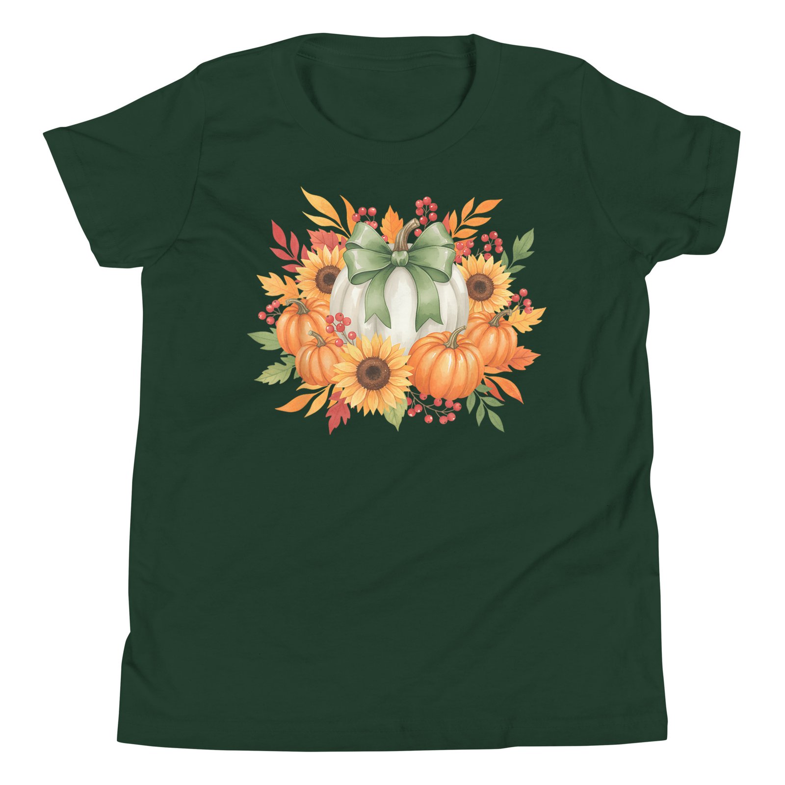 Sunflower Pumpkin Bouquet Fall Thanksgiving Autumn Holiday T-Shirt - Image 4