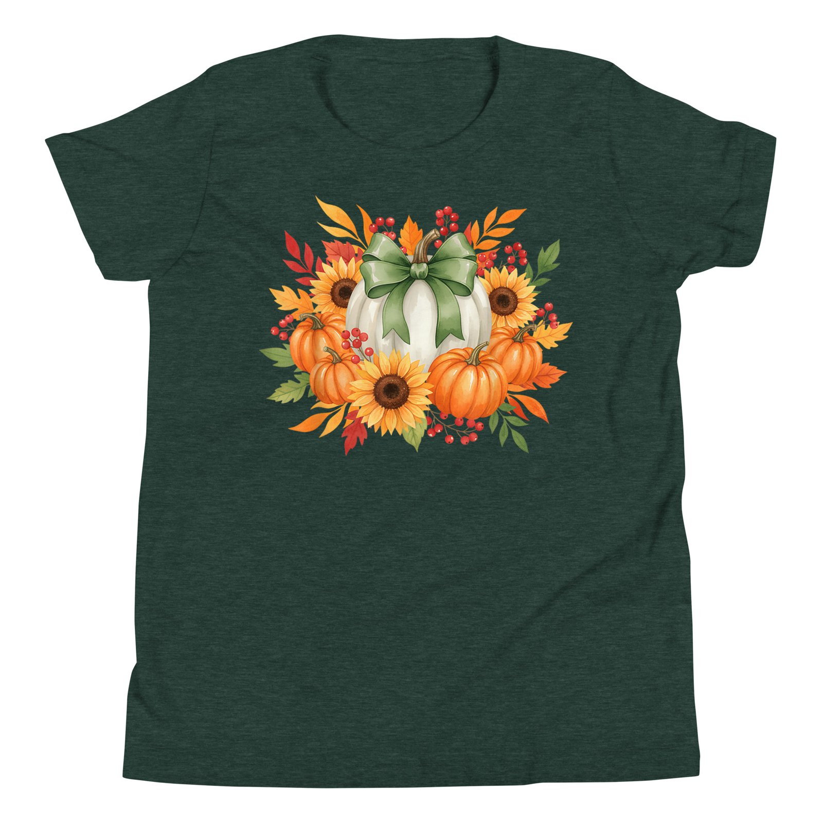 Sunflower Pumpkin Bouquet Fall Thanksgiving Autumn Holiday T-Shirt - Image 9