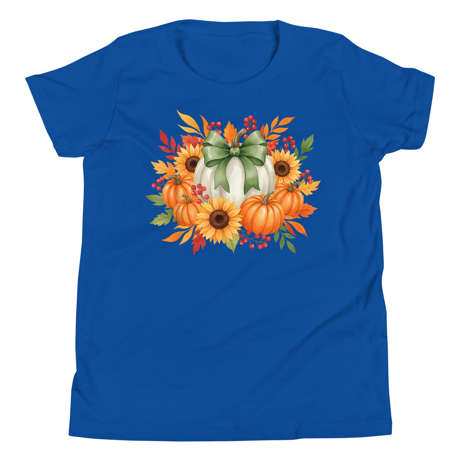 Sunflower Pumpkin Bouquet Fall Thanksgiving Autumn Holiday T-Shirt - Image 7