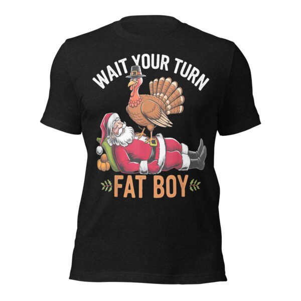 Funny Thanksgiving Christmas Turkey vs Santa for Women T-Shirt