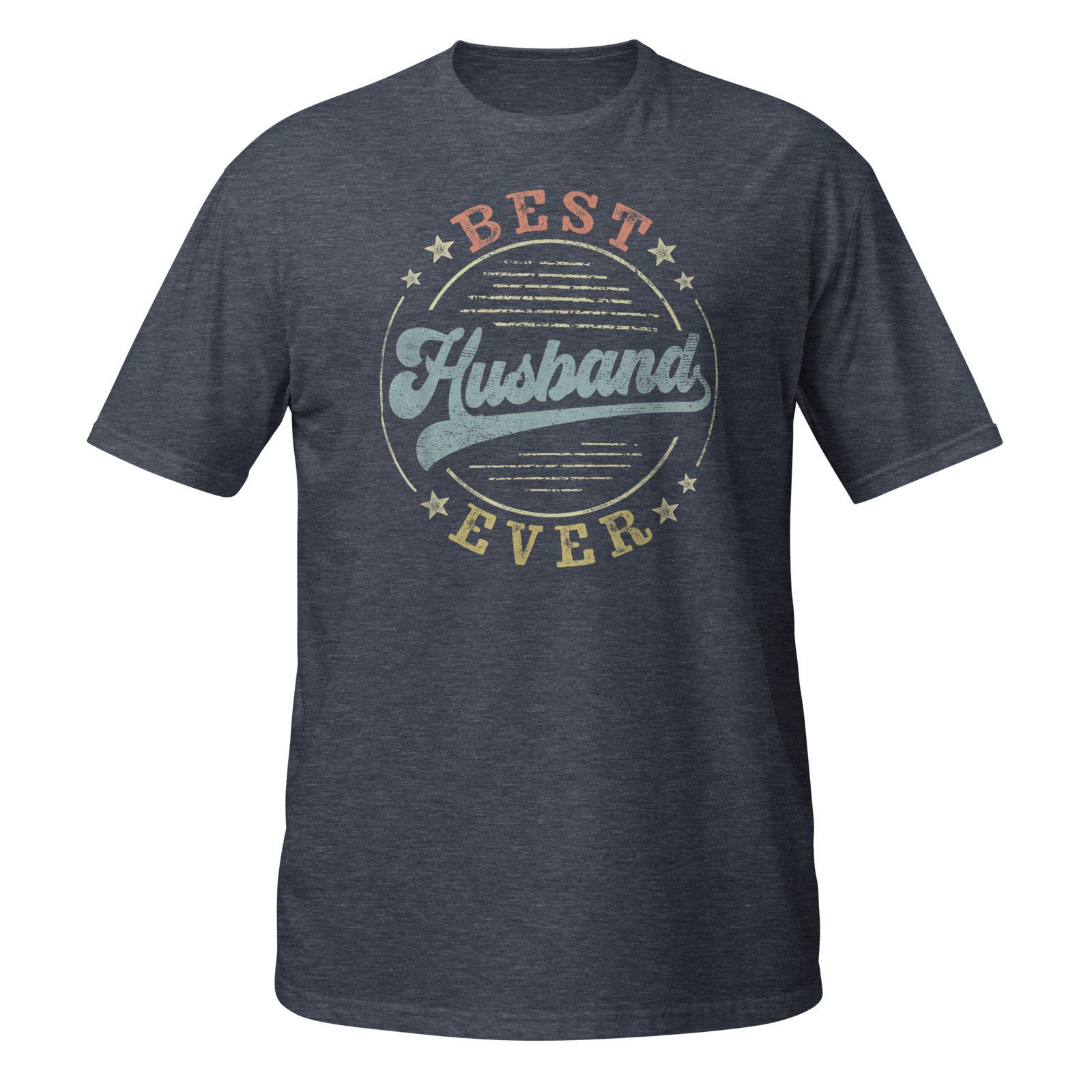 Best Husband Ever Father's Day Husband Gifts Vintage Emblem T-Shirt - Image 6